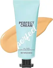 Supreme Creme All Over Complexion Perfector, Long Lasting Full Coverage Concealer, CC Cream Foundation, 2-in1 Skincare Makeup Base, Waterproof Transfer-Resistant Skin Tint (1PCS)