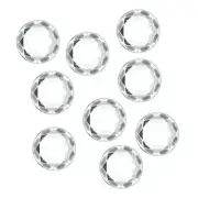 Rhinestone Gems Round 14mm Faceted Foiled Flat Back Acrylic. Made in USA