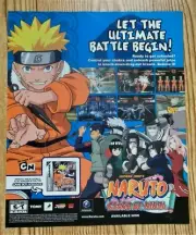Naruto: Clash of Ninja GameCube GBA 2002 Vintage Game Poster Ad Print Manga Art
