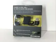 Scosche Compact Keychain Charge And Sync Cable Micro-USB and Mini-USB