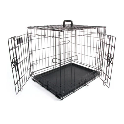 M-Pets 61x48cm Cruiser Dog/Puppy Pet Wire Crate Travel Crate w/Double Door Small
