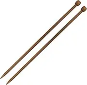 Jagowa 2PCS Knitting Needles Bamboo Long Knitting Needle Knitting Pins for Beginners Professional Knitters (8mm)