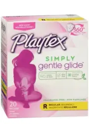 Playtex Simply Gentle Glide Unscented Regular Tampons 20ct*open Box*