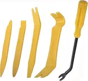 Auto Trim Removal Tool Set 5pcs Plastic Pry Tool Kit Auto Trim Tool Prying Tool Car Door Panel Clip Revmoal Tool Fasteners Remover Yellow