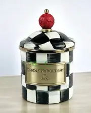MacKenzie-Childs Courtly Check Mini Canister Brand New