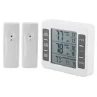 Wireless Digital Refrigerator Thermometer Audible Alarm Indoor Outdoor K0Q4