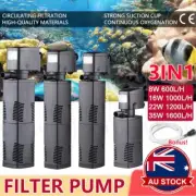 Submersible Water Internal Filter Pump For Aquarium Fish Tank Pond 600-1600L/H
