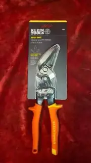 Klein Tools 2402S Offset Straight- Wide Left-Wide Right Cutting Aviation Snips