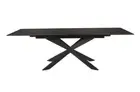 KAMI EXTENDING DINING TABLE CERAMIC AND TEMPERED GLASS TOP 180-240CM DARK GREY