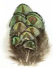 YUMAO 100Pcs/Lot Natural Gold Peacock Feather 3-7CM 1-3inch Pheasant Feathers for Crafts for Jewelry Making Plumes Plumas 0216