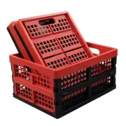 3 Packs Small Folding Milk Crate, 16 Quart Collapsible Storage Crate