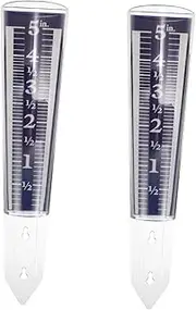 2pcs Outdoor Rain Gauge Large Plastic Rain Holder Measuring Tube for Garden Lawns