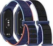 TumpCez Solo Loop Nylon Strap Compatible with Xiaomi Mi Band 6 5 4 3/Amazfit Band 5 Straps,Soft Adjustable Colorful Sports Replacement Band for Xiaomi Mi Band 6 5 (NFC) for Men Women