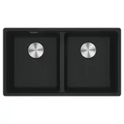 Franke Maris Double Bowl Sink 350/350mm Matte Black MRG620/35-35FPCMB