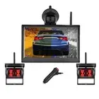 Wireless 5" Monitor 2x Reversing Backup Camera 12-24v Dual Mounts For RV Caravan