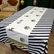 SURBHI SETIA Handloom Homes Nature-Inspired Designs Cotton Canvas Table Runner for 8 Seater Dining Table, Perfect for Dining Table, Hand-Block Printed (8 Seater Size 15*108 Inches)|22