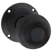 Reeded Knob on Rose Set, Antique Copper