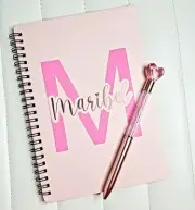 Personalized Spiral Notebook Customized.. Matching Pen Included.
