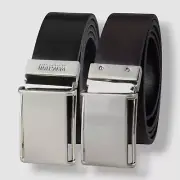 Kenneth Cole Reaction Men's Black Reversible Plaque Buckle Belt 38-40