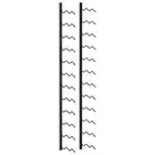 Wall Mount Wine Rack for 24 Bottles Black Metal Rustic Storage Solution