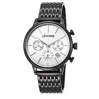 在飛比找Yahoo奇摩購物中心優惠-LICORNE力抗錶 經典時尚風格三眼計時手錶 銀x黑/43