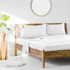 Ardor King Single Bed Fitted Sheet Set w/ Pillowcase 1000TC Cotton Rich White