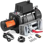 Waterproof Electric Winch Boat Trailer Winch Electric Winch Car Truck Steel Cable Winch with 85ft Wire Rope Wireless Remote Control for Towing 18000lbs