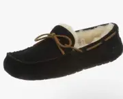 UGG Dakota Black Suede Slip On Moccasin Slippers Women’s Size 6 NIB