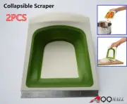 2pcs A99 Collapsible Scraper Chopper with Stainless Steel Edge