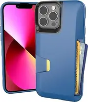 [Smartish] iPhone 13 Pro Max Wallet Case - Wallet Slayer Vol. 1 [Slim + Protective] Credit Card Holder - Drop Tested Hidden Card Slot Cover Compatible with Apple iPhone 13 Pro Max - Blues on The Green