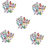 STOBOK 15 Sets Vibrant Sequin Bulletin Board Letters Set of English Letters Numbers Stickers for Boys and Girls' Education School Dec