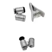 60X Zoom Mobile Phone Optical Glass 3 LED Clip Microscope Magnifier Micro Lens