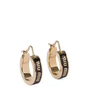 Enameled metal earrings One size Yellow