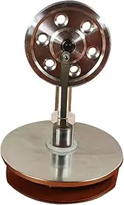 GARENDE Stirling Engine Model for Steam Heat Generation, Desktop Display Kit, Argent