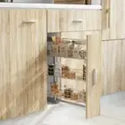 3-Tier Pull-out Kitchen Wire Basket Silver Storage Organizer 47x15.5x55.5 50968