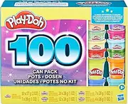 Play-Doh Wow 100 Bulk Modeling Compound Variety Pack with 100 Cans Including Sparkle, Super Shimmer, Metallic and Confetti for Kids 3 Years and Up