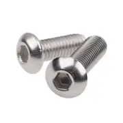 Hex Socket Button Cap Head Screws Bolts, M4 x 10mm 304 Stainless Steel Metric, Hexagon Coarse Threaded Machine Fully Thread Allen SUS Storage