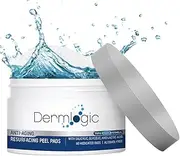 Anti Ageing Resurfacing Peel Pads - Contains Salicylic, Glycolic, Lactic Acid for Face & Body Including Hyaluronic Acid, Witch Hazel, Green Tea & Aloe Vera. Exfoliates to Correct Dark Spots & Scars.