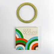 Vintage 1977 Avon Green Style Color Go Round Bangle Bracelet Jewelry