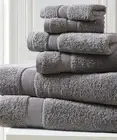 Spirit Linen Home Silver Filigree Six-Piece Ringspun Towel Set