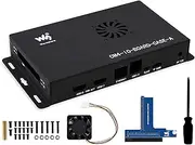 Metal Case with Cooling Fan for Official Raspberry Pi Compute Module 4 IO Board, Breakout 40PIN GPIO Header Easy to Connect Sorts of Hats