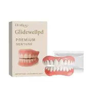 Silicone Denture Set Denture Reliner Fit Mouth Cavity Temporary Orthodontic Teeth Improve Smile Comfortable Oral Hygiene Care 1pc