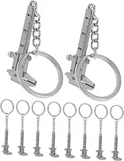 [Baluue] 10pcs Portable Caliper Keychain Innovative Measuring Tool for Easy Attachments to Keys Bags Loops Practical and Stylish Accessory for Men and Women