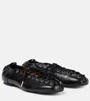 [Ganni] Ganni Lace-up ballet flats AU 8 black