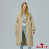 在飛比找momo購物網優惠-【BRAPPERS】女款 雙排釦長版風衣外套(卡其)