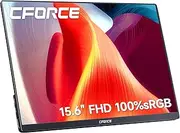 C-Force Portable Monitor 15.6-Inch 1080P FHD 100% sRGB USB C, HDMI Computer Display HDR IPS Gaming, Second External Screen for Laptop PC MAC Phone PS5 PS4 Xbox Switch