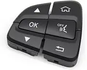 XEDLAMP B;ack W205 W253 LHD RHD Car Multi-Function Steering Wheel Switch Control Buttons Cover, for Mercedes-Benz C Class GLC Class Steering Wheel Control Switch Panel(LWFT)