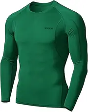 [TSLA] Men's Cool Dry Fit Long Sleeve Compression Shirts, Athletic Workout Shirt, Active Sports Base Layer T-Shirt