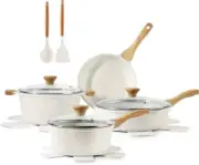 SENSARTE Nonstick Ceramic Cookware Set 13-Piece, Healthy Pots and Pans Set