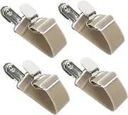 4pcs Trouser Clips Trouser Legs Holders Elastic Stirrups Elastic Mattress Fasteners Motorcycle Boot Straps Elastic Holders Holder Clips Boot Clips Fixing Strap Clips Pant Clips